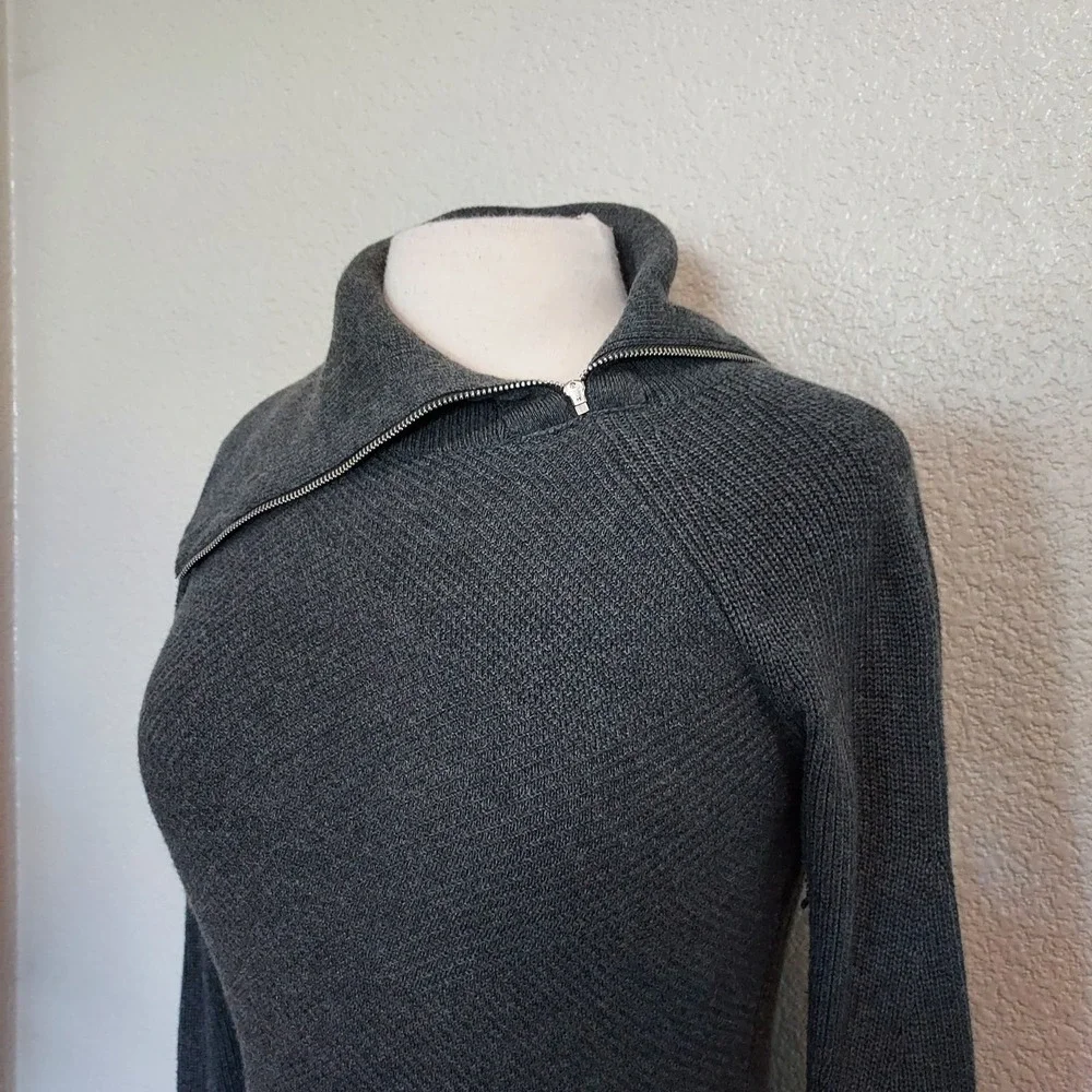WHBM Slate Gray Ribbed Sweater Size XXSP